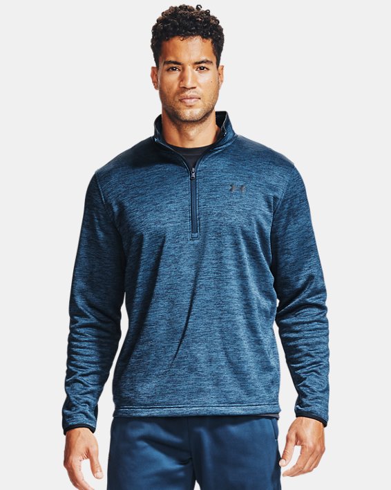 Men's Armour Fleece® ½ Zip, Blue, pdpMainDesktop image number 0